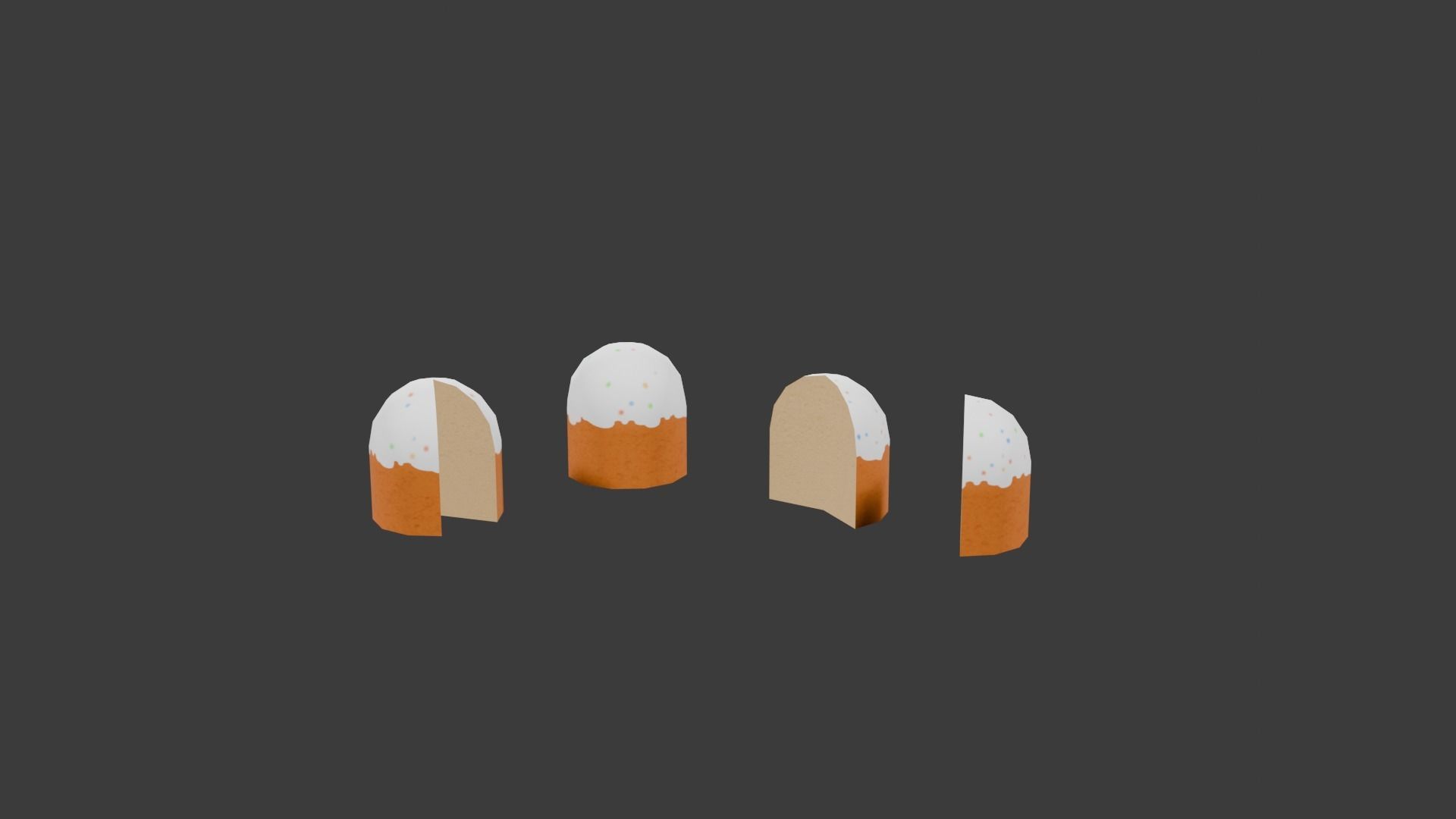 Easter cake Low-Poly Low-poly 3D model_2