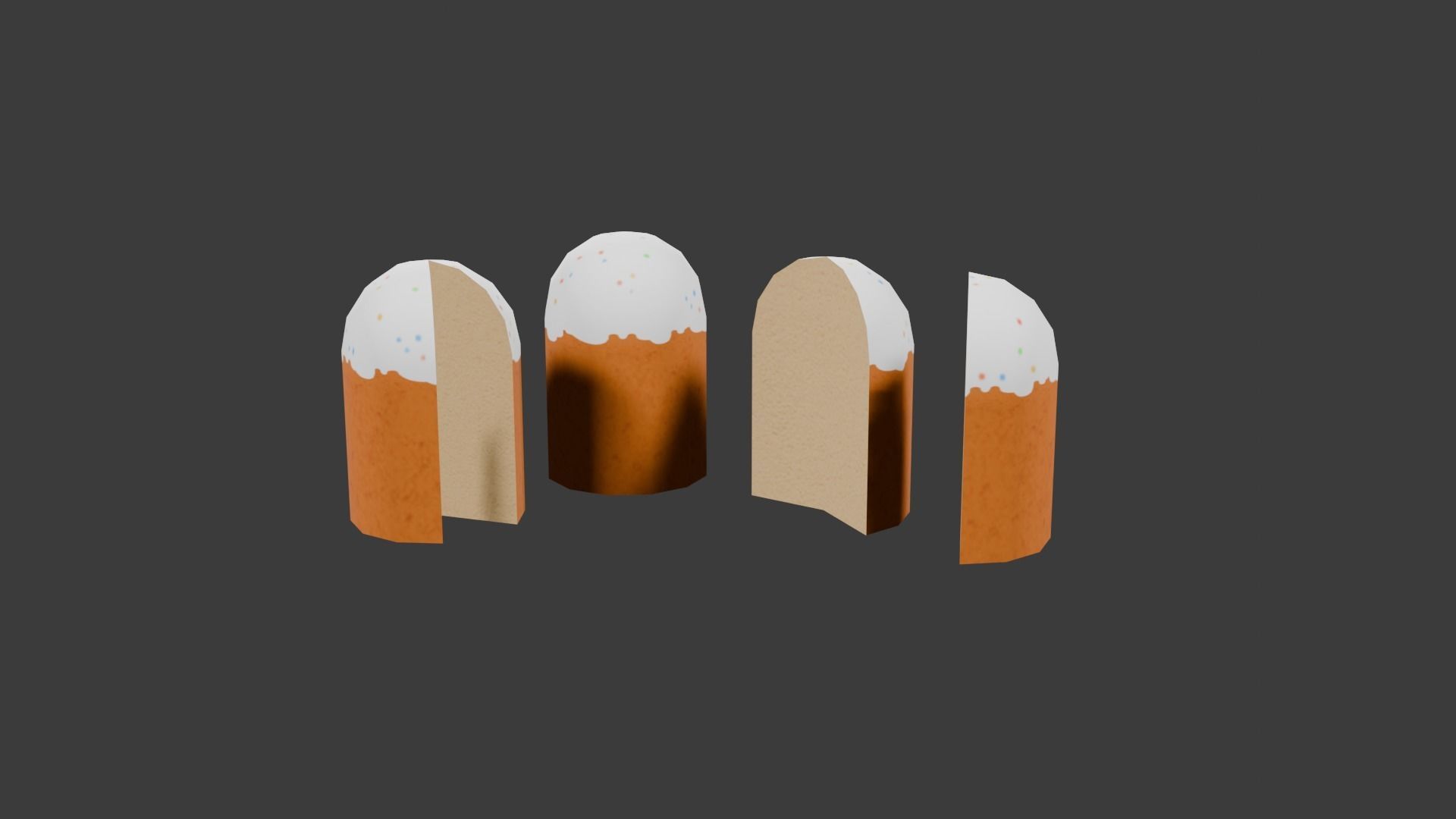 Easter cake Low-Poly Low-poly 3D model_1