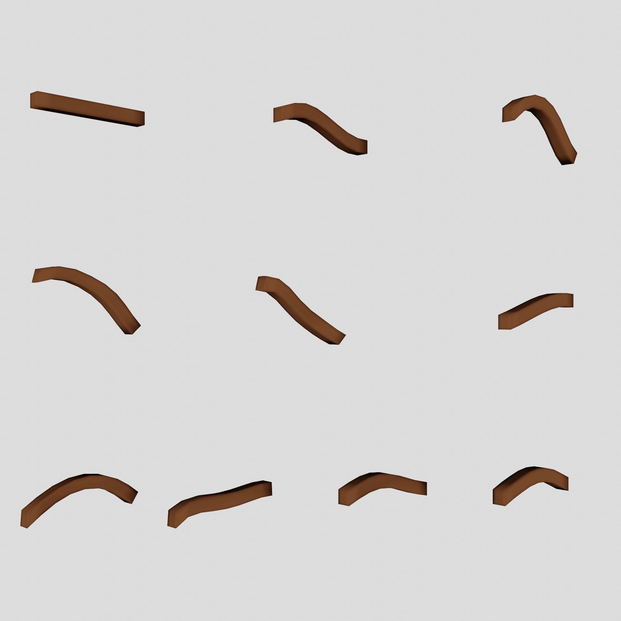 10 eyebrows 3D model_1