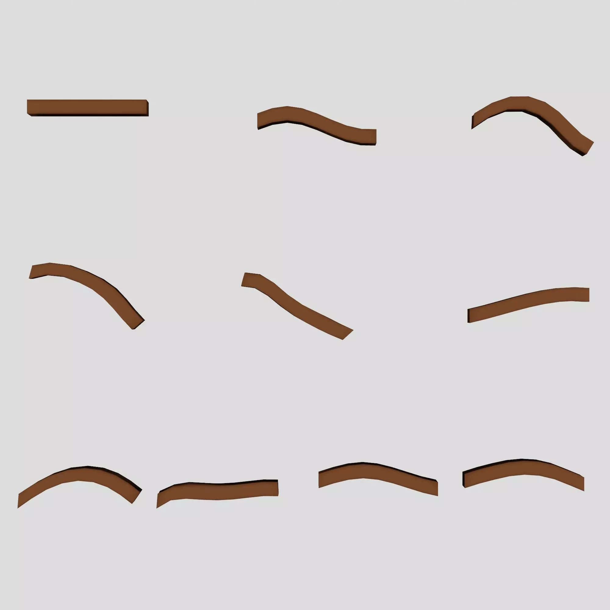 10 eyebrows 3D model_0