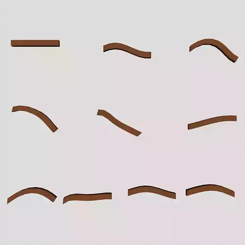 10 eyebrows 3D model