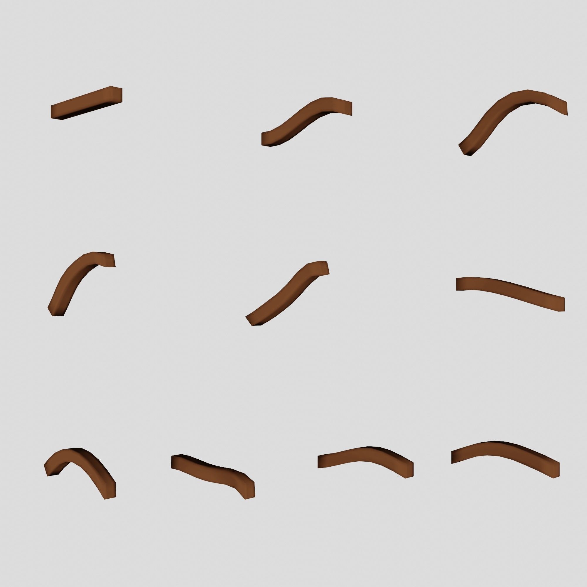 10 eyebrows 3D model_2