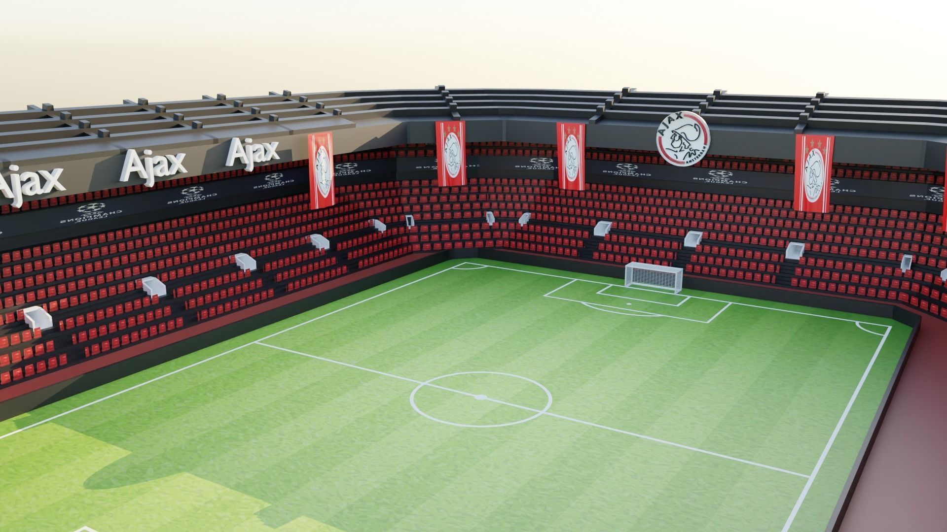 Ajax Football Stadium Low-poly 3D model_2