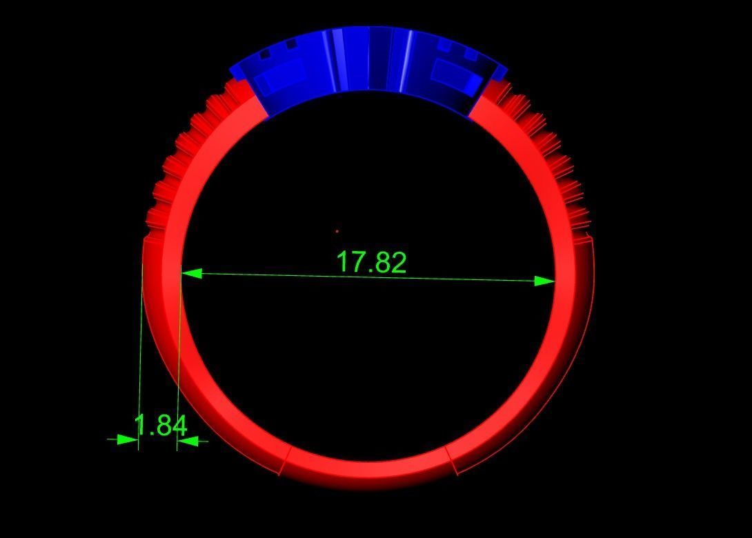 Warrior ring for man 3D print model_7