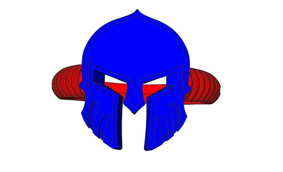 Warrior ring for man 3D print model_3