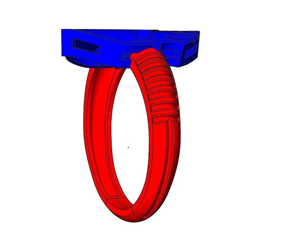 Warrior ring for man 3D print model_4