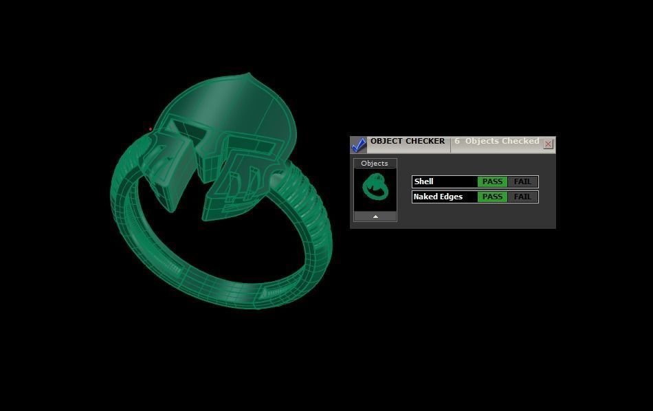 Warrior ring for man 3D print model_5