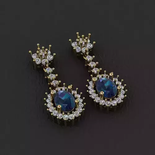 3D design of stud earrings