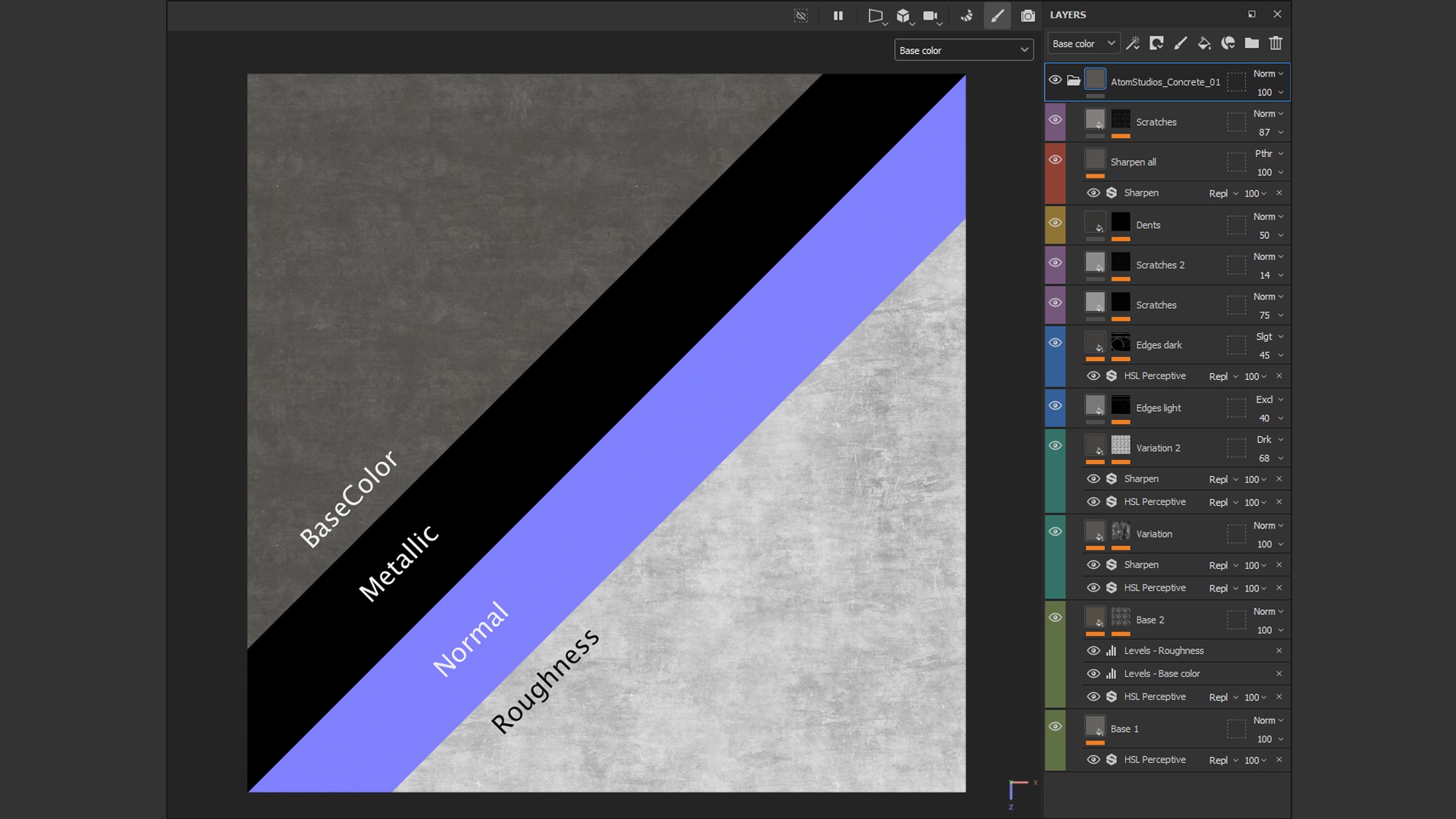 Concrete 01 PBR Smart Material Adobe Substance 3D Painter Texture_3