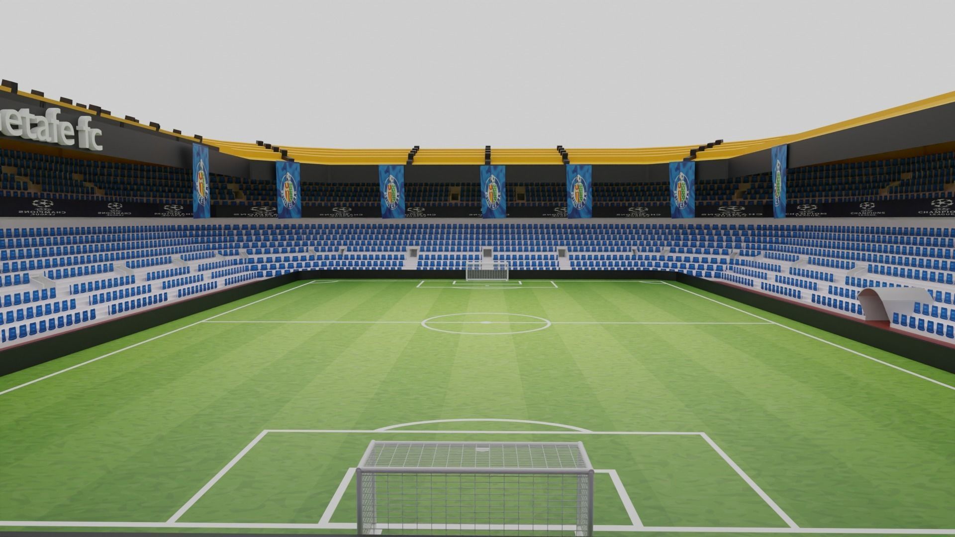 Getafe fc Football Stadium Low-poly 3D model_2