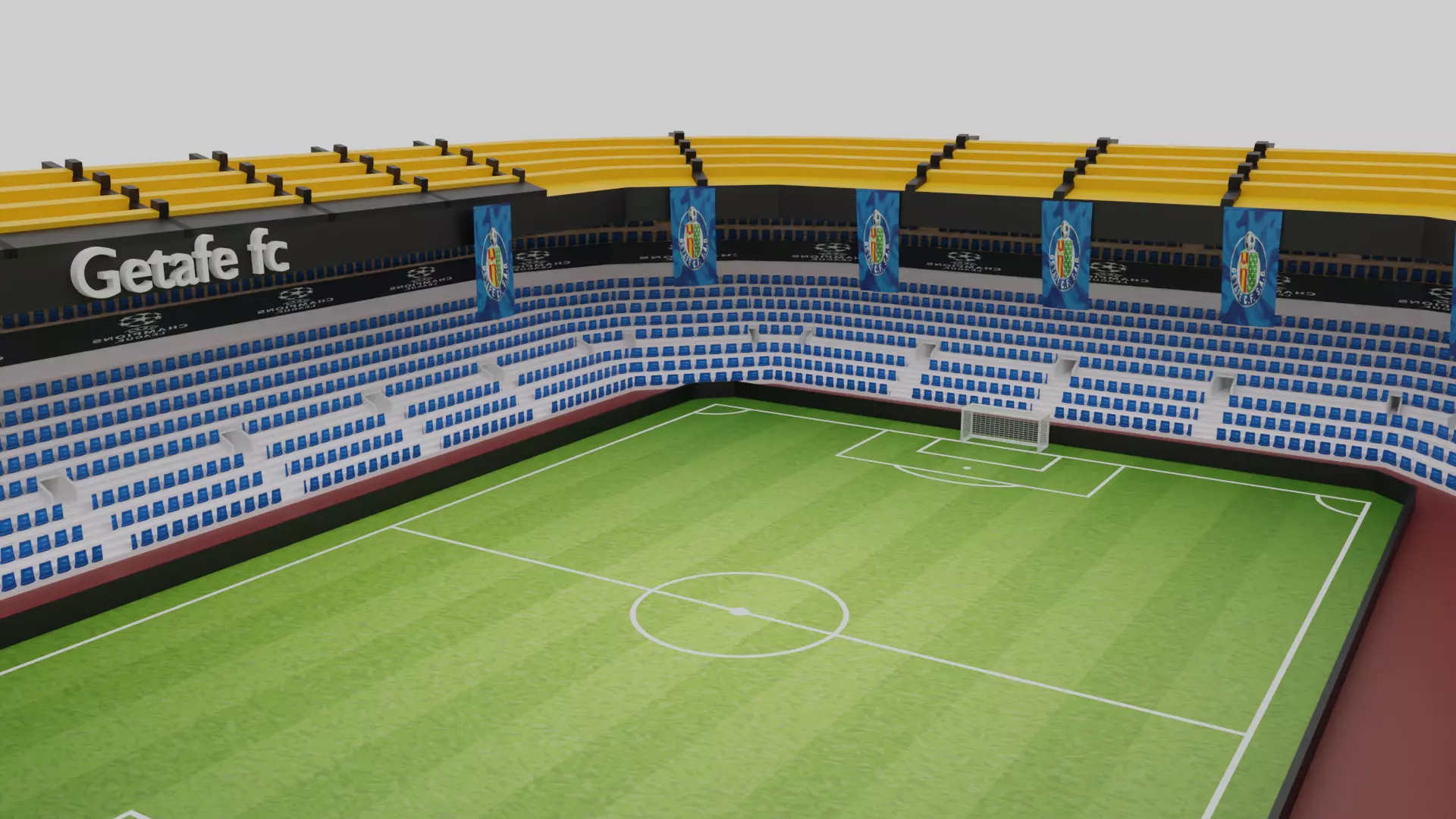 Getafe fc Football Stadium Low-poly 3D model_0