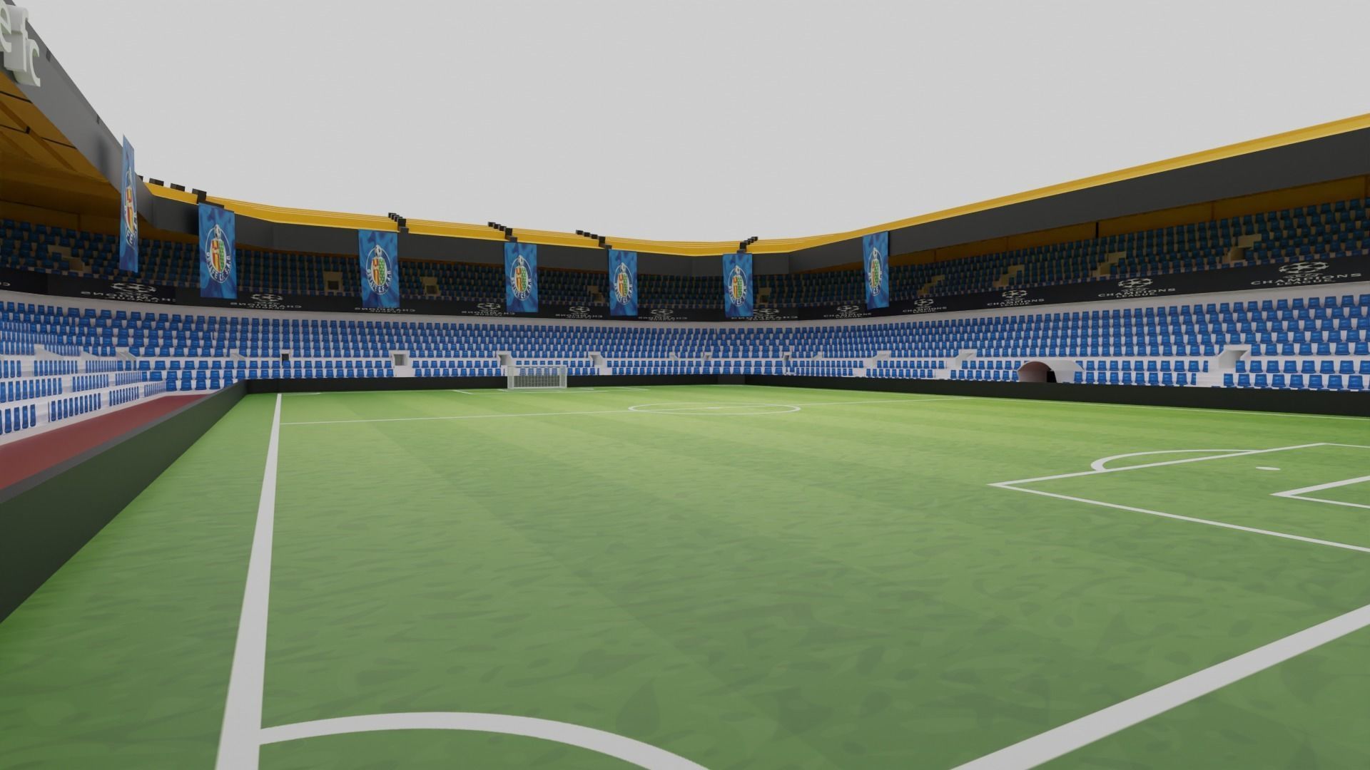 Getafe fc Football Stadium Low-poly 3D model_3