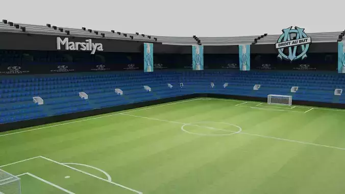 Marsilya Football Stadium Low-poly 3D model
