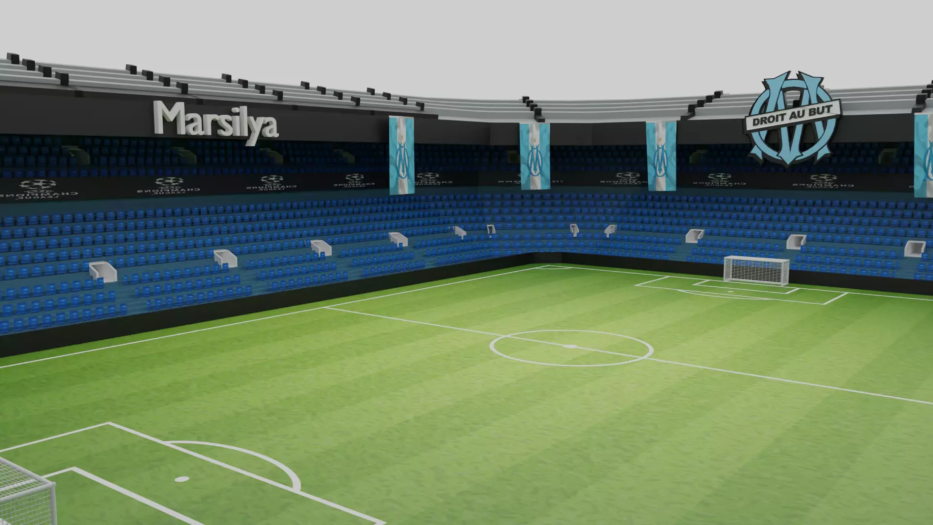 Marsilya Football Stadium Low-poly 3D model_0