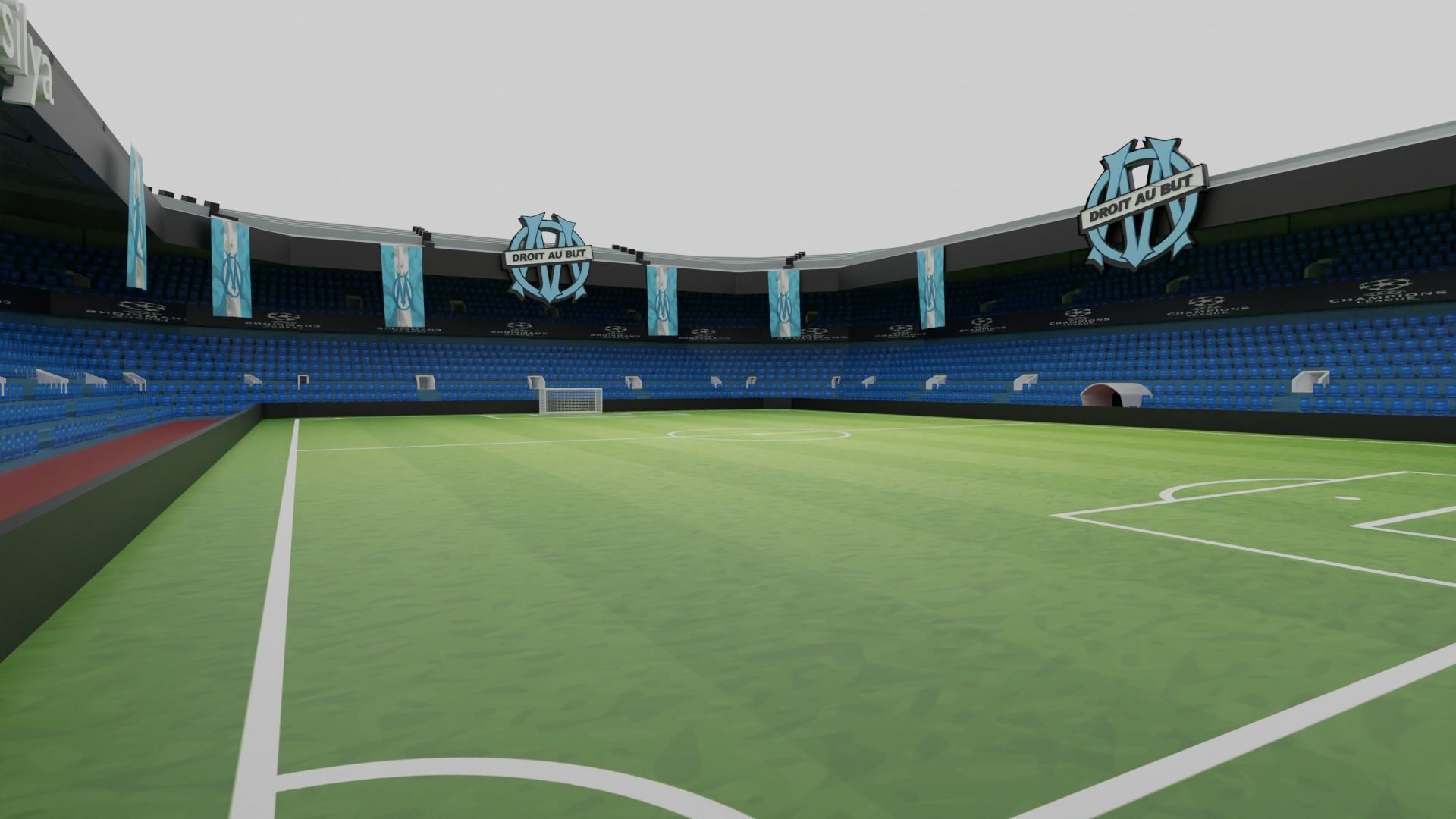 Marsilya Football Stadium Low-poly 3D model_3