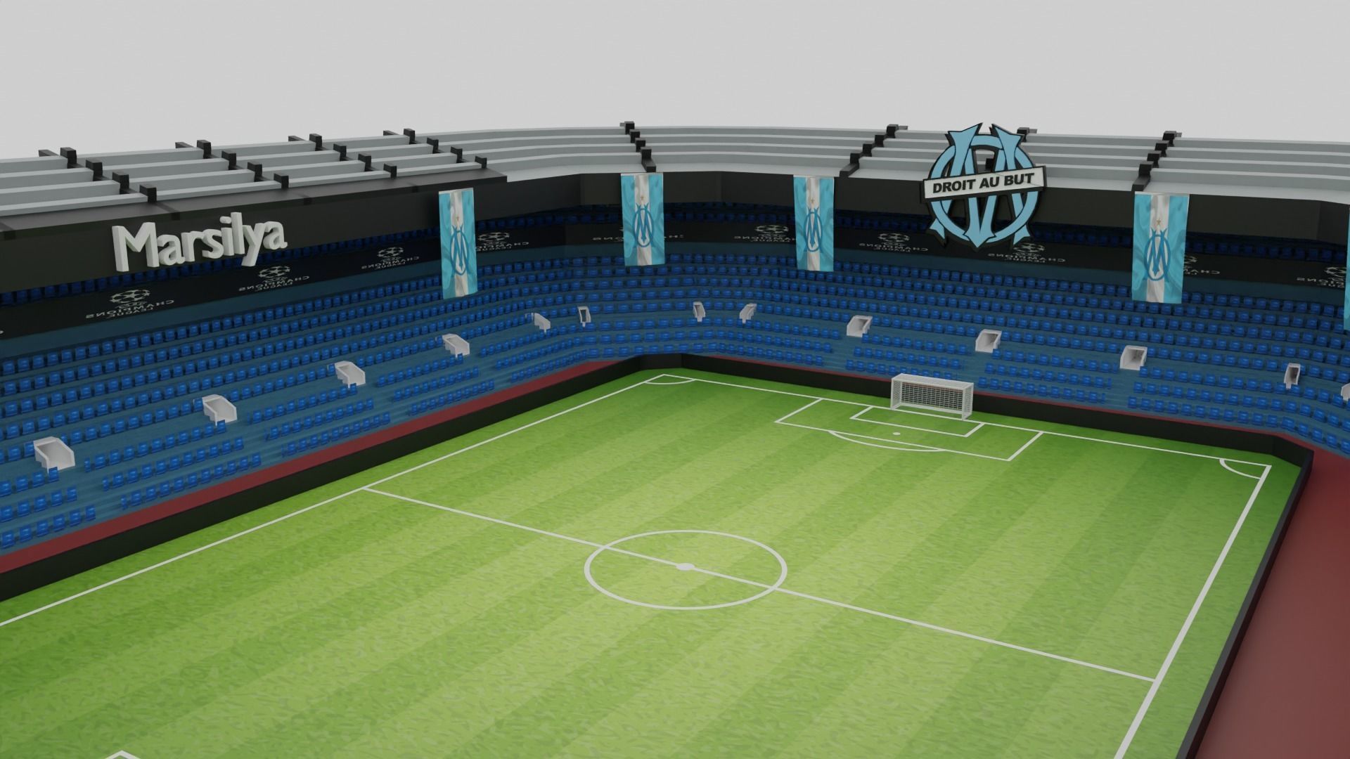 Marsilya Football Stadium Low-poly 3D model_2