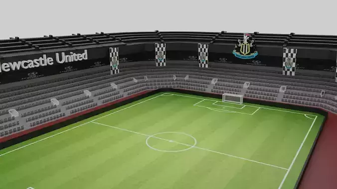 Newcastle United Football Stadium Low-poly 3D model