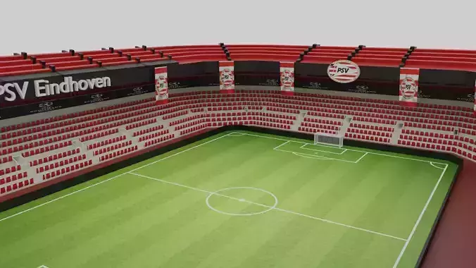 PSV Eindhoven Football Stadium Low-poly 3D model
