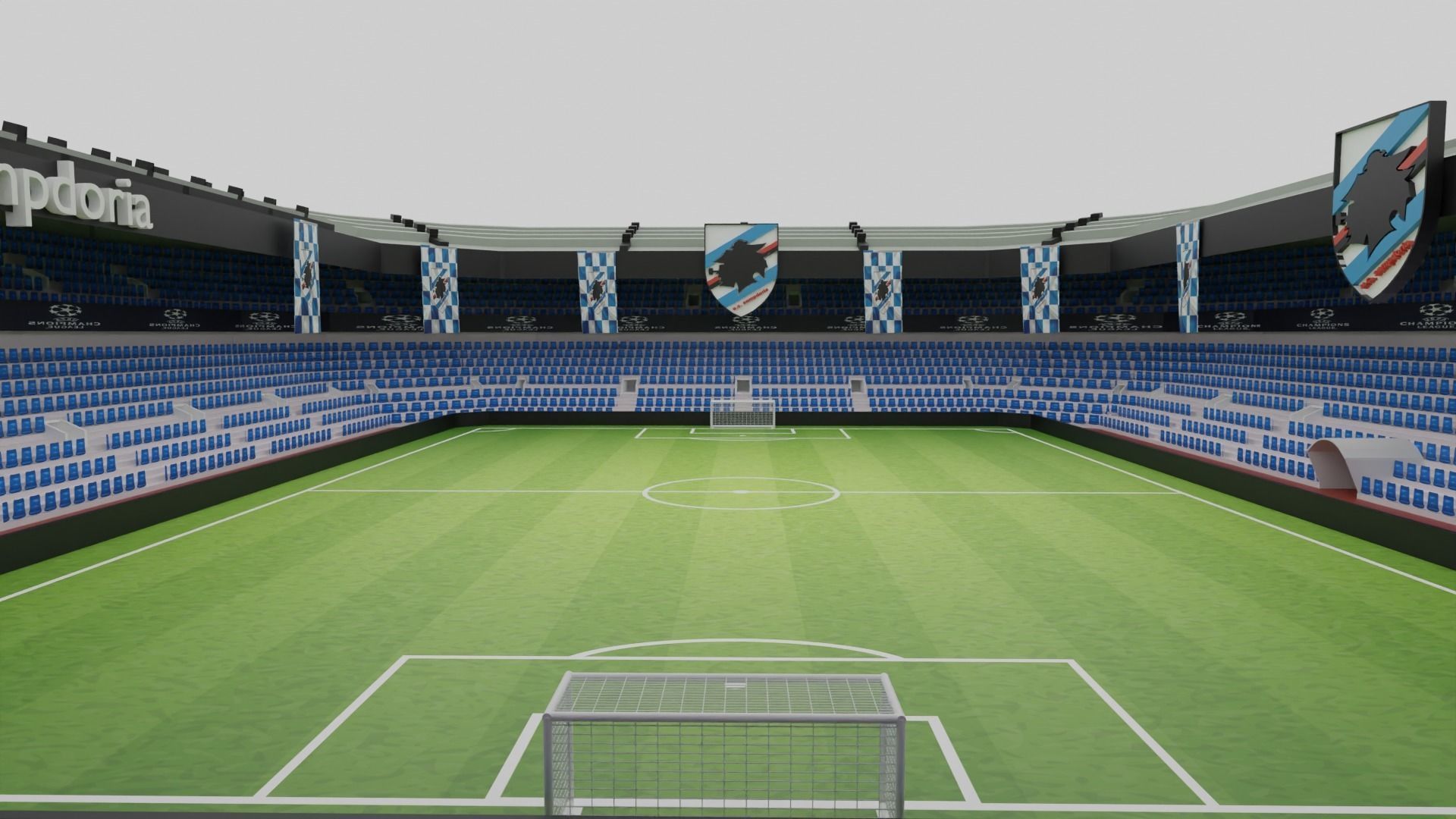 Sampdoria Football Stadium Low-poly 3D model_1