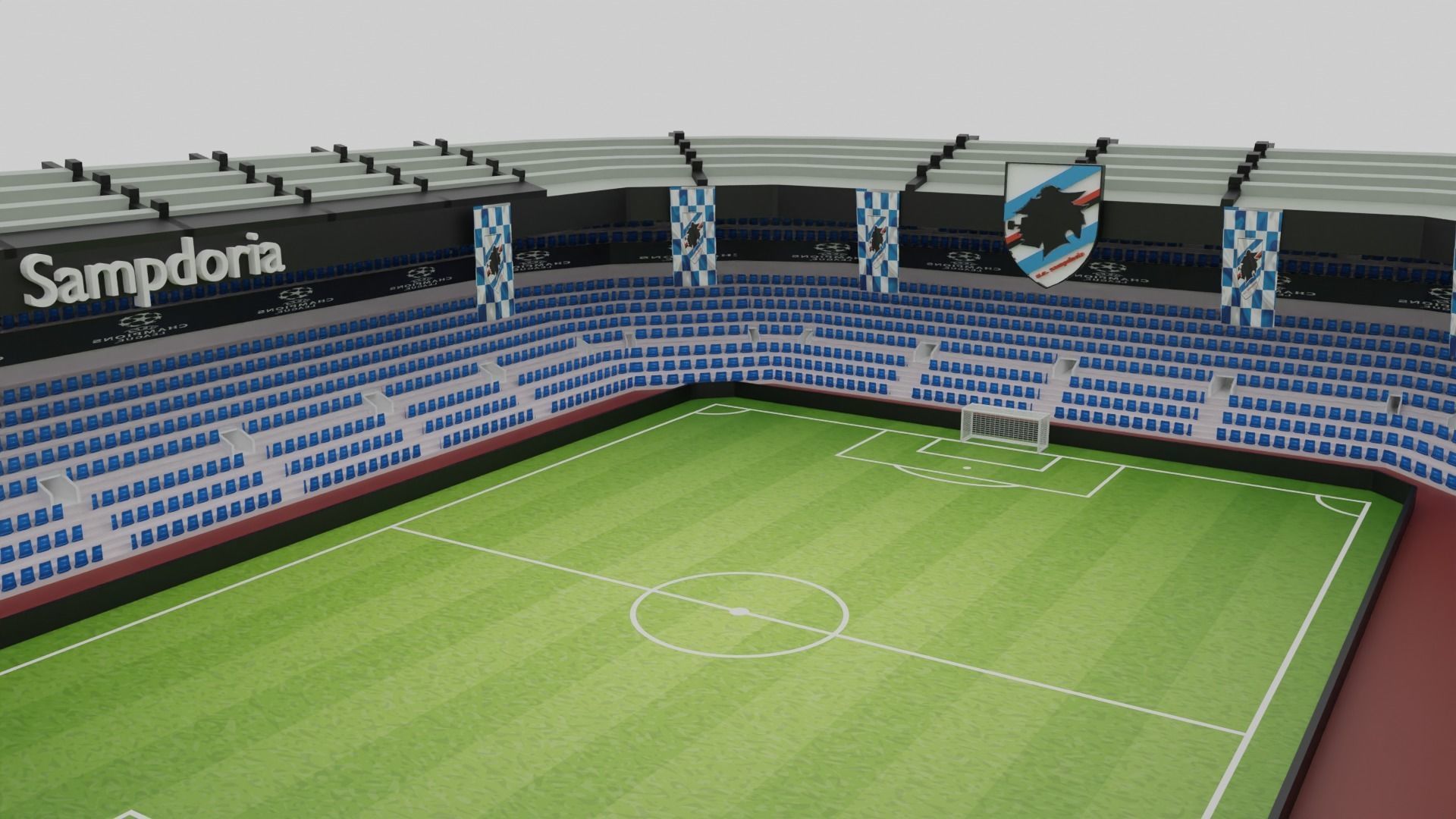 Sampdoria Football Stadium Low-poly 3D model_2