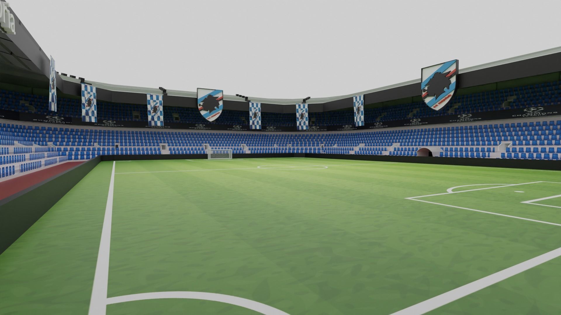 Sampdoria Football Stadium Low-poly 3D model_3