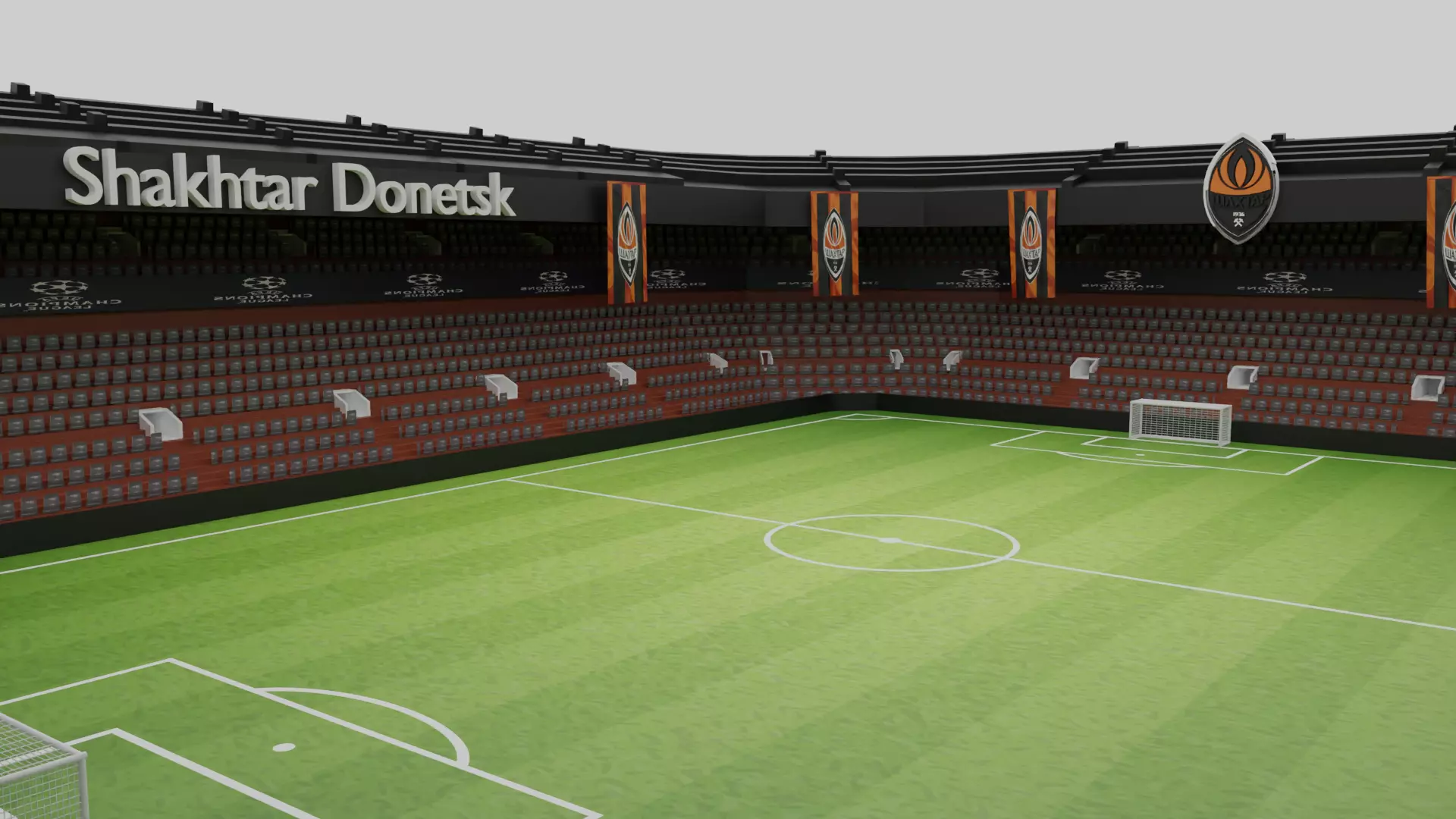 Shakhtar Donetsk Football Stadium Low-poly 3D model