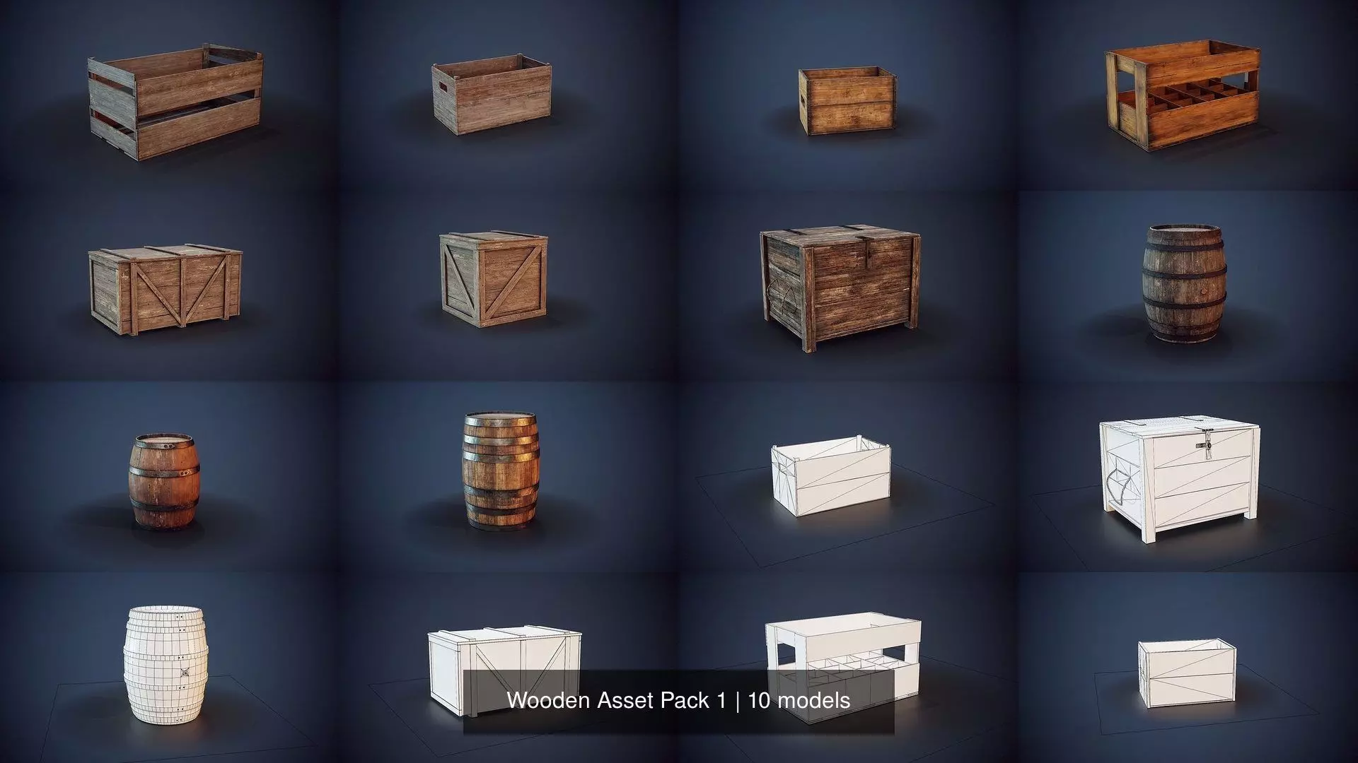 Wooden Asset Pack 1 3D Model Collection_1