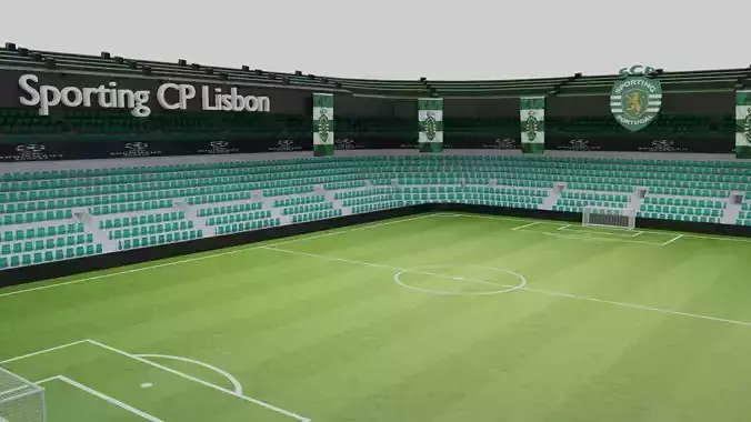 Sporting CP Lisbon Football Stadium Low-poly 3D model