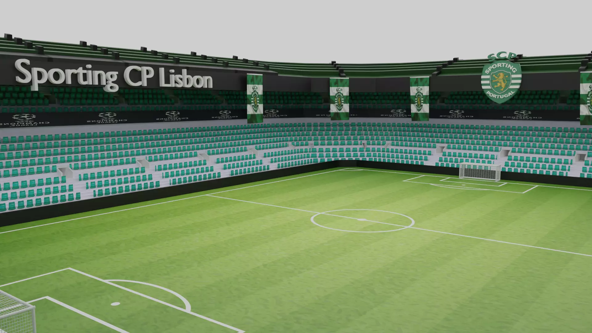 Sporting CP Lisbon Football Stadium Low-poly 3D model_0