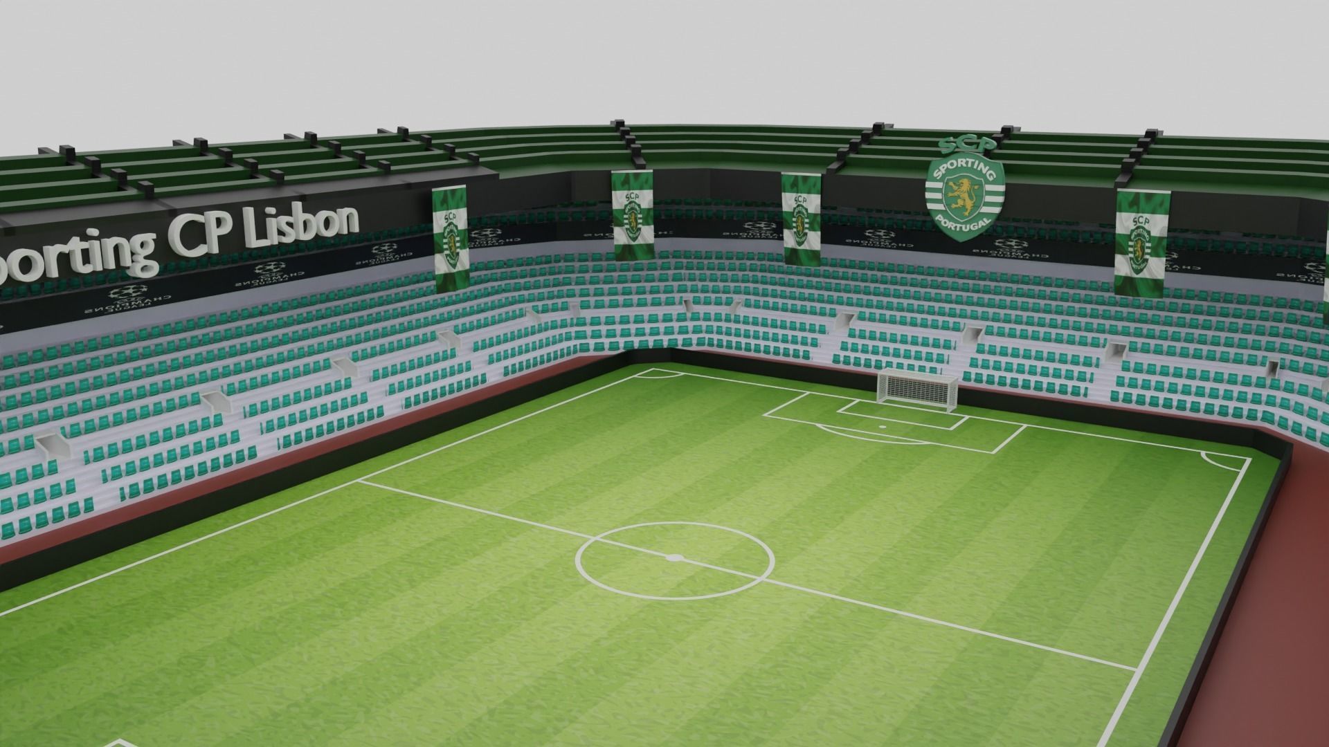 Sporting CP Lisbon Football Stadium Low-poly 3D model_1
