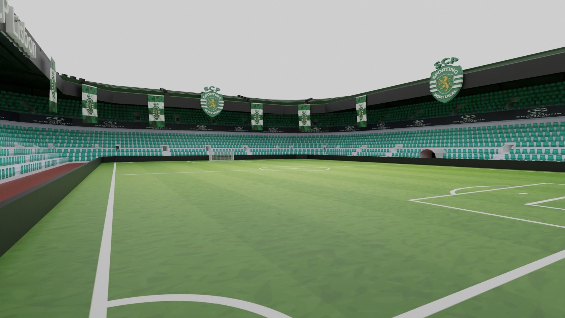 Sporting CP Lisbon Football Stadium Low-poly 3D model_3