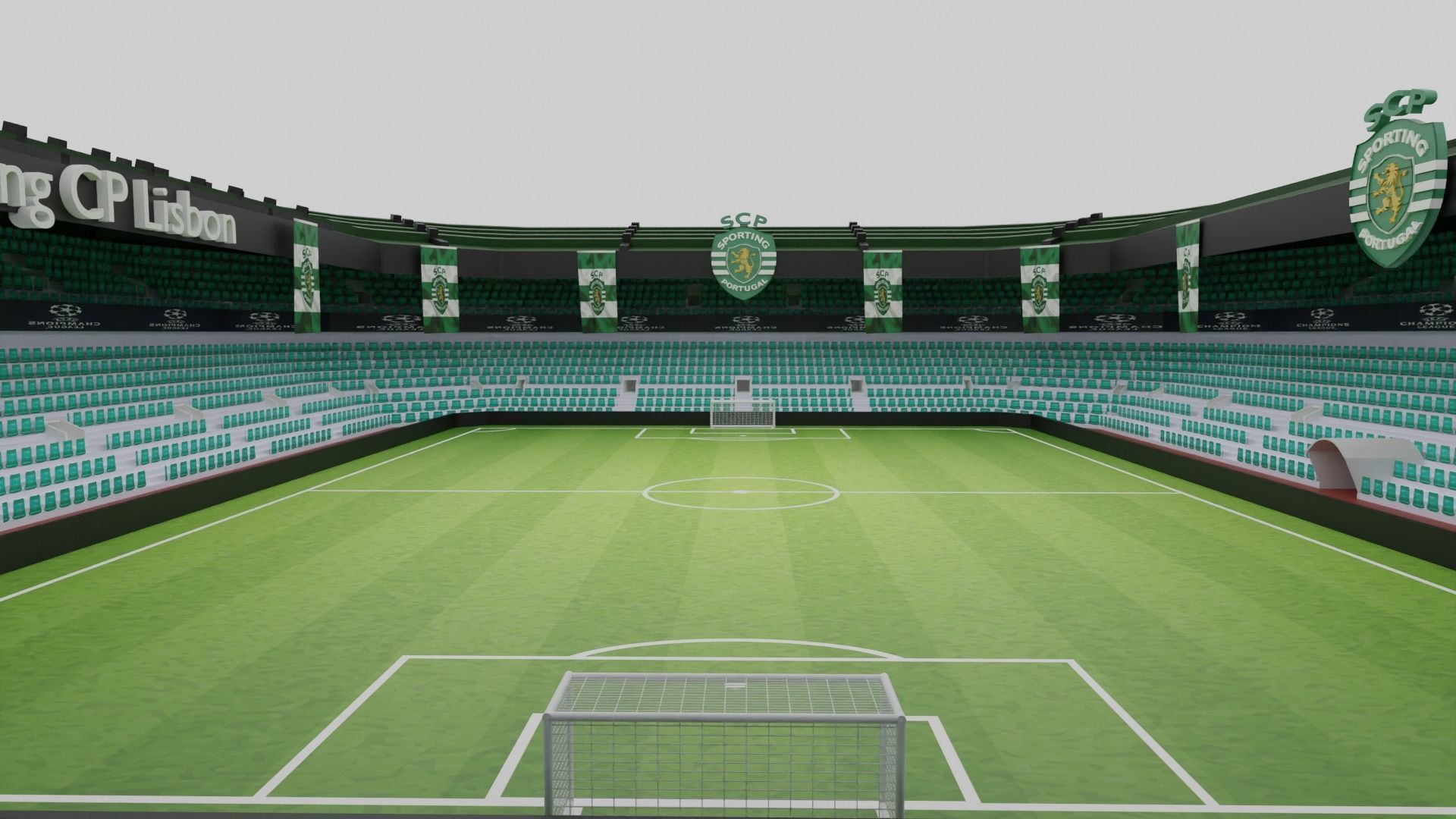 Sporting CP Lisbon Football Stadium Low-poly 3D model_2