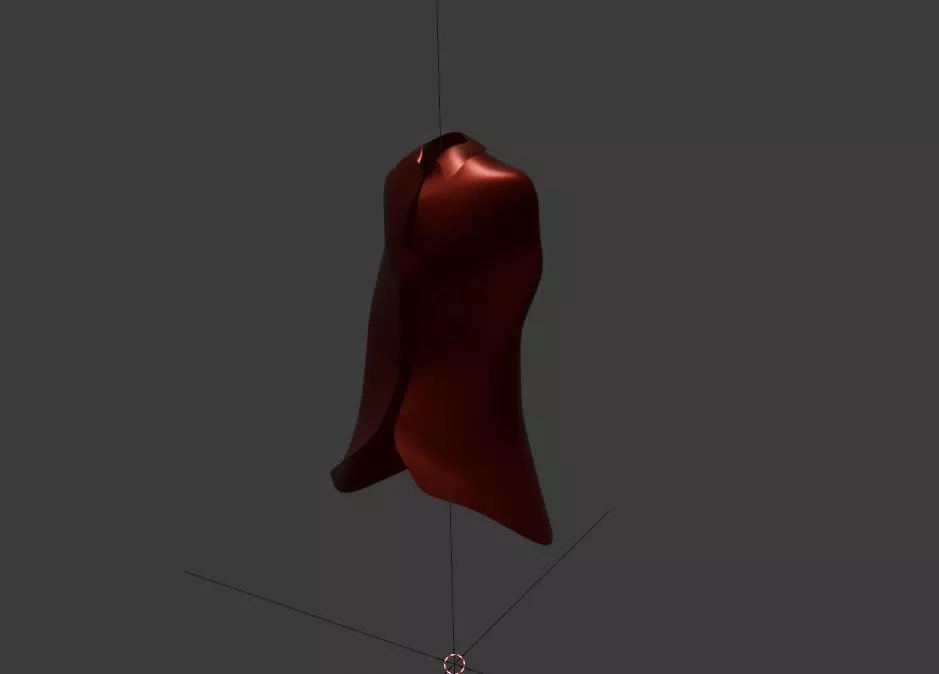 Red Cape Robe Coat Free 3D model