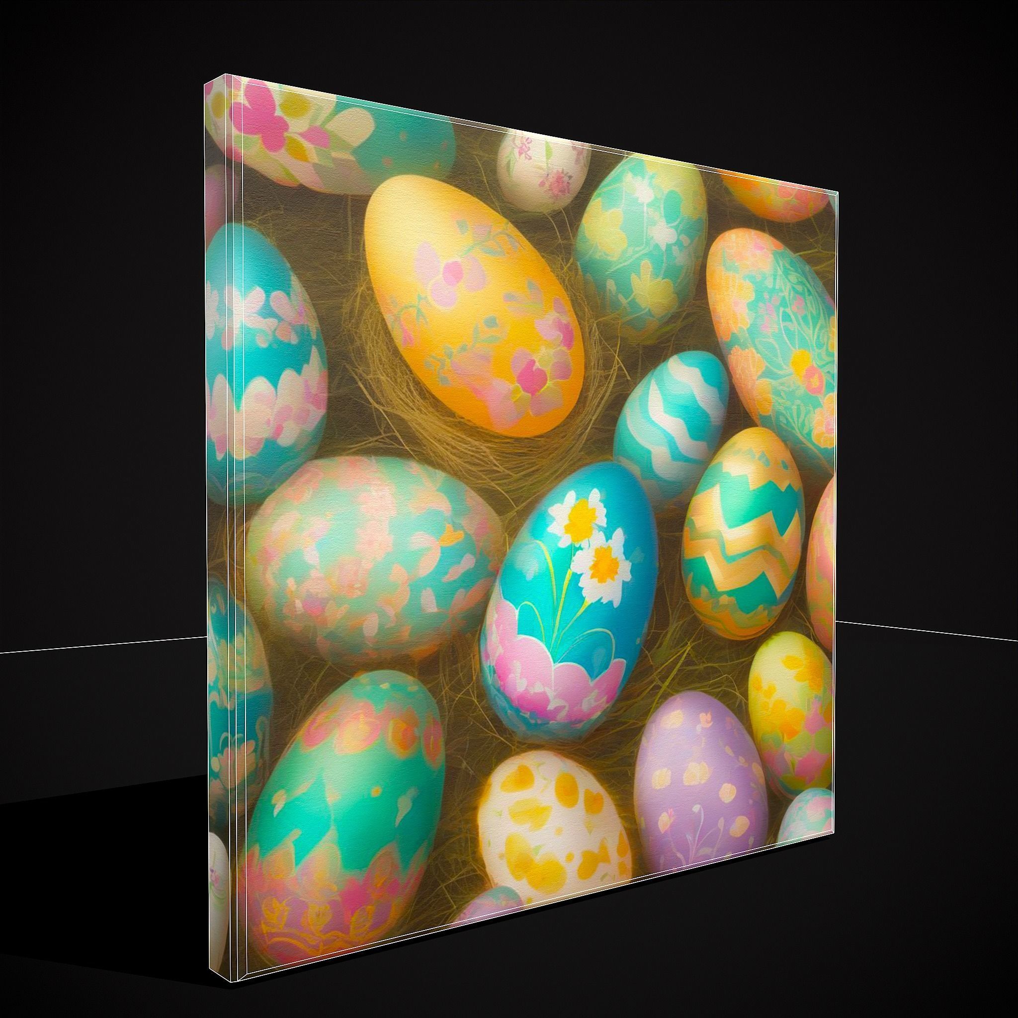 Easter Painting Three Low-poly 3D model_2