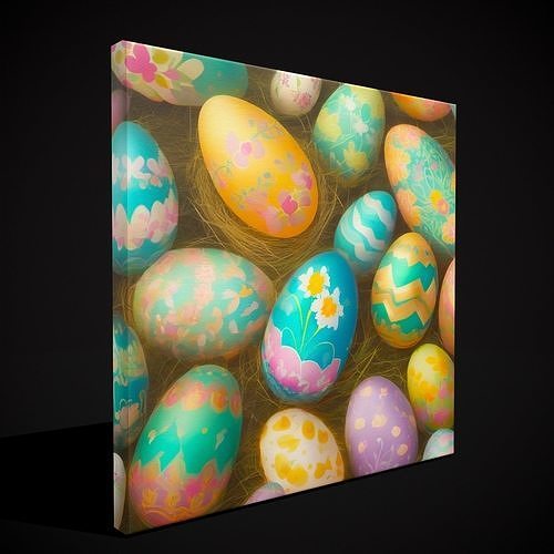 Easter Painting Three Low-poly 3D model