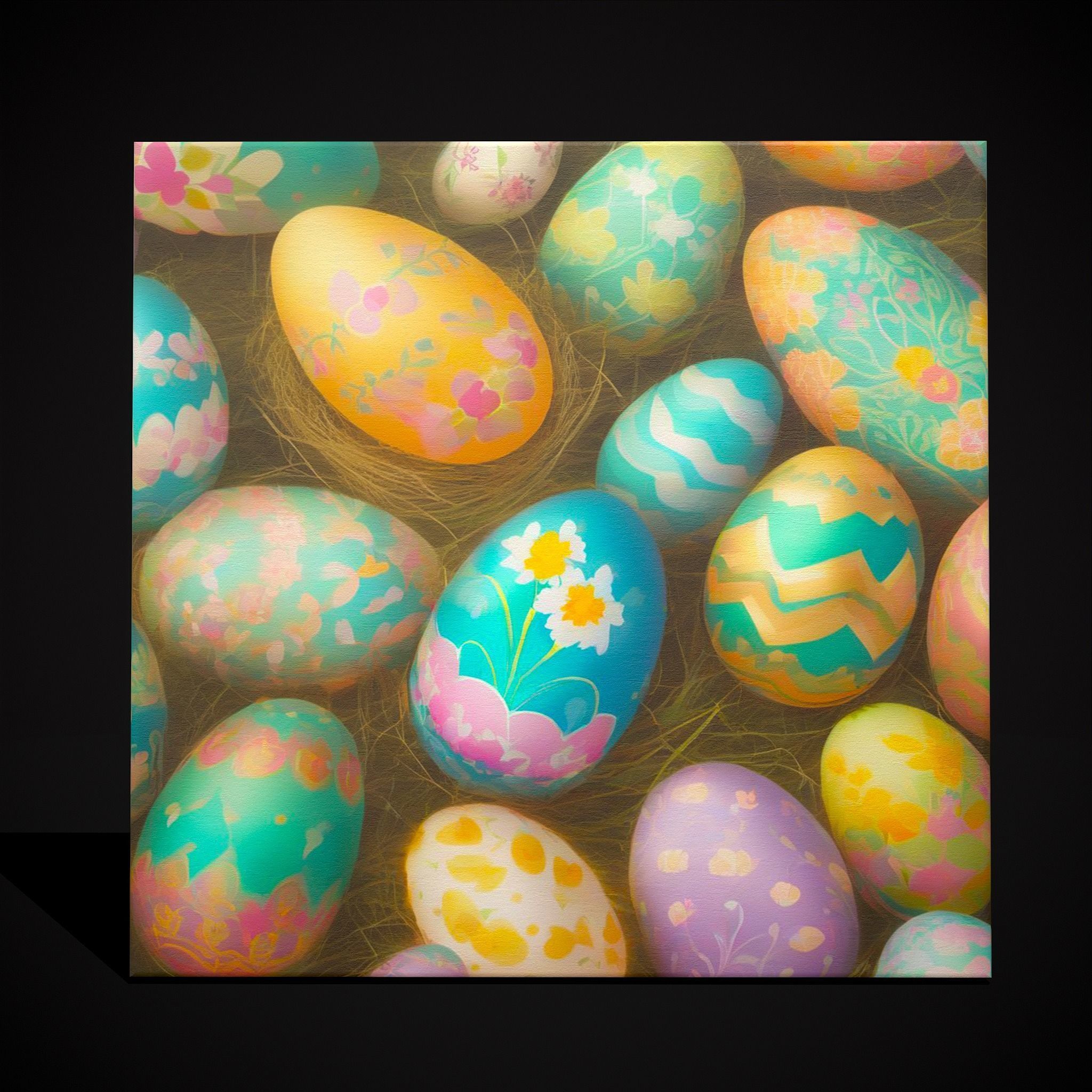 Easter Painting Three Low-poly 3D model_3