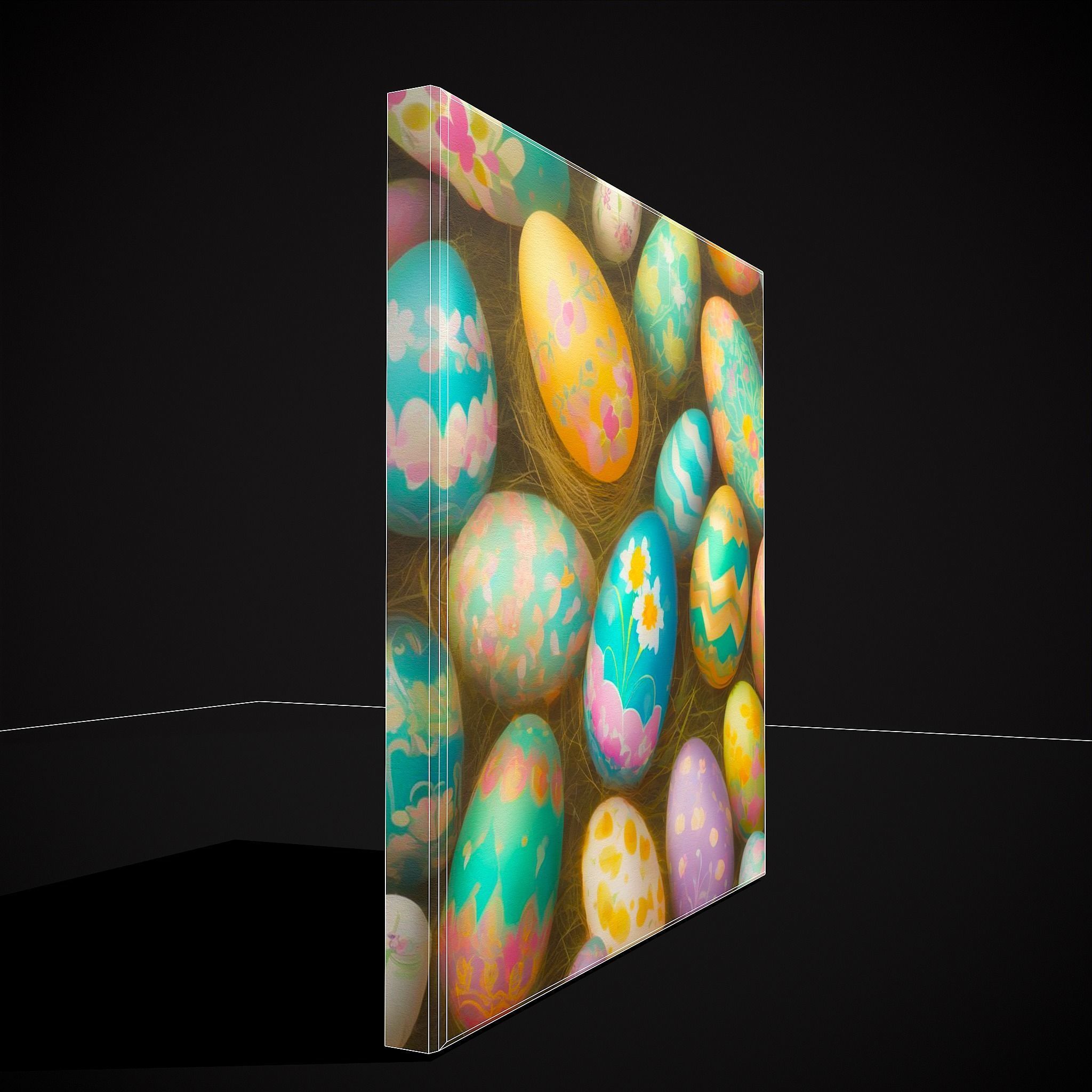 Easter Painting Three Low-poly 3D model_6