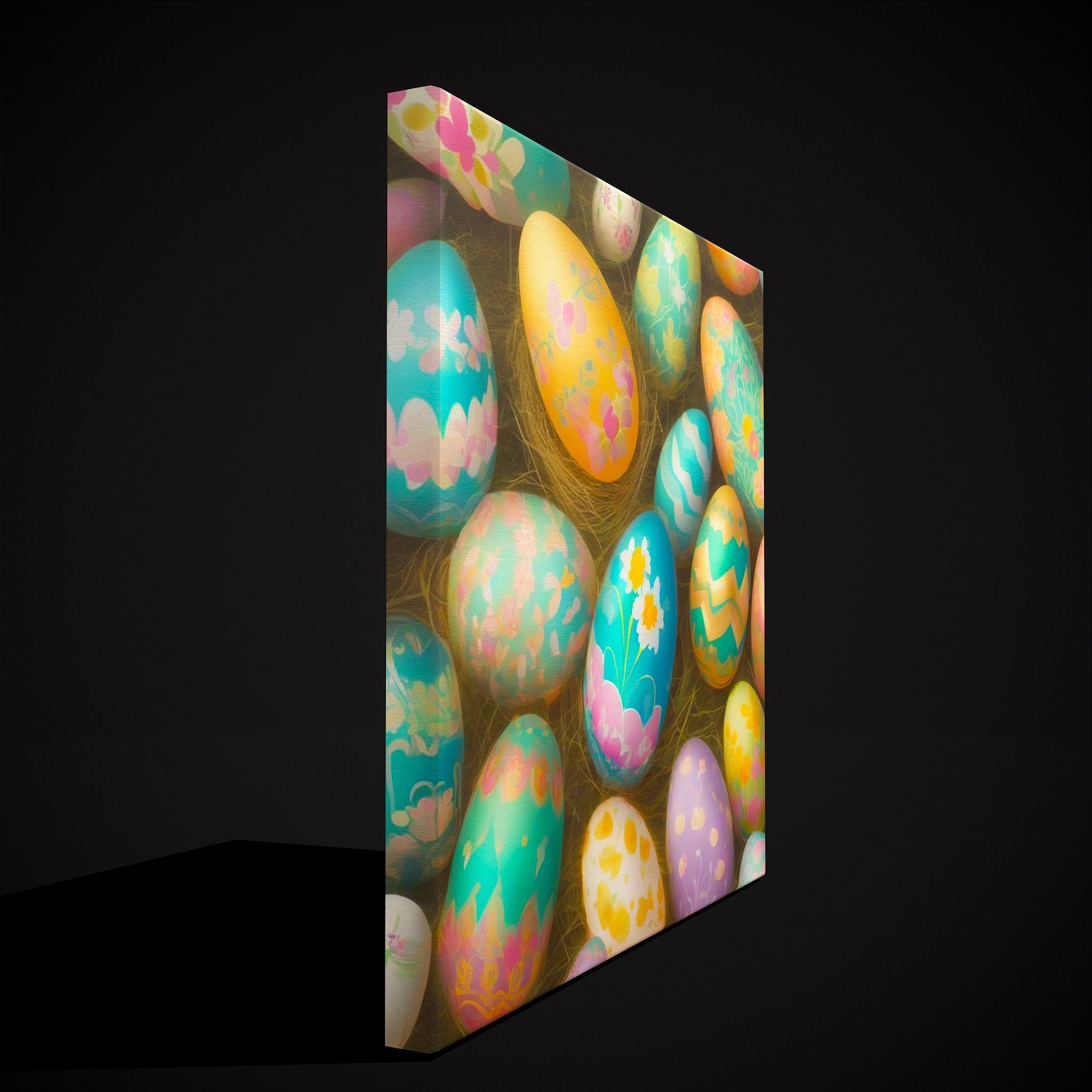 Easter Painting Three Low-poly 3D model_5