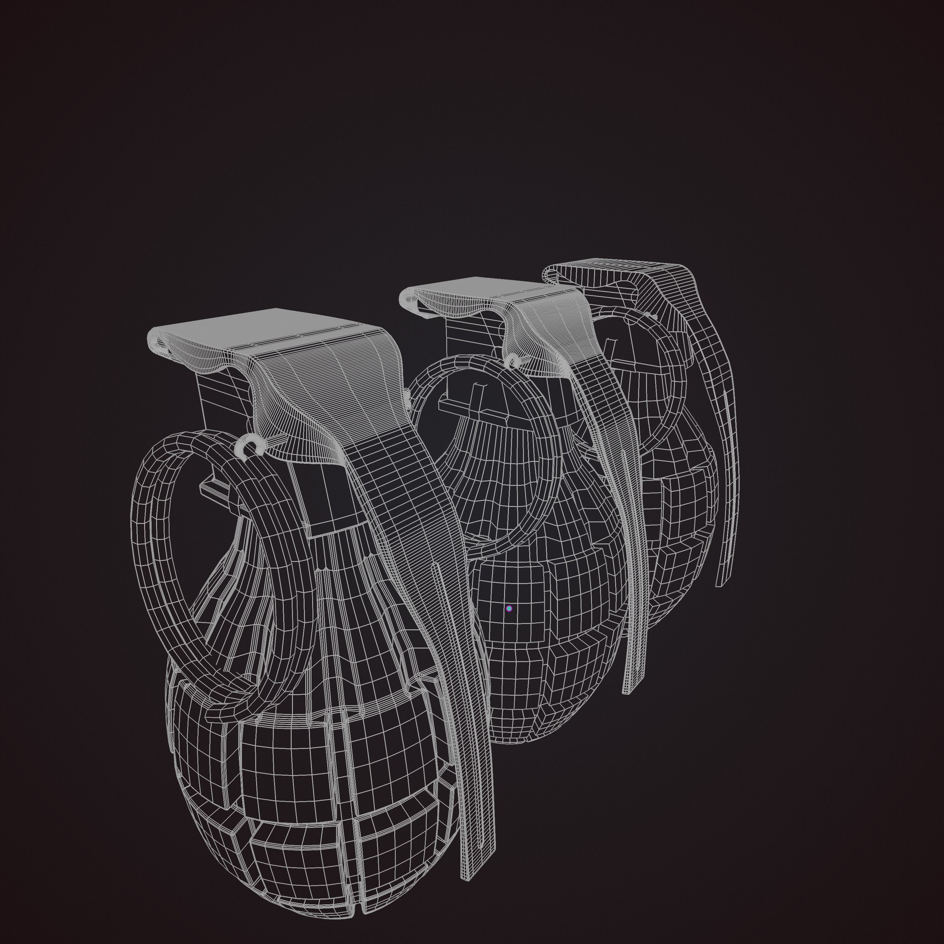 Fantasy and Realistic Grenades Low-poly 3D model_4