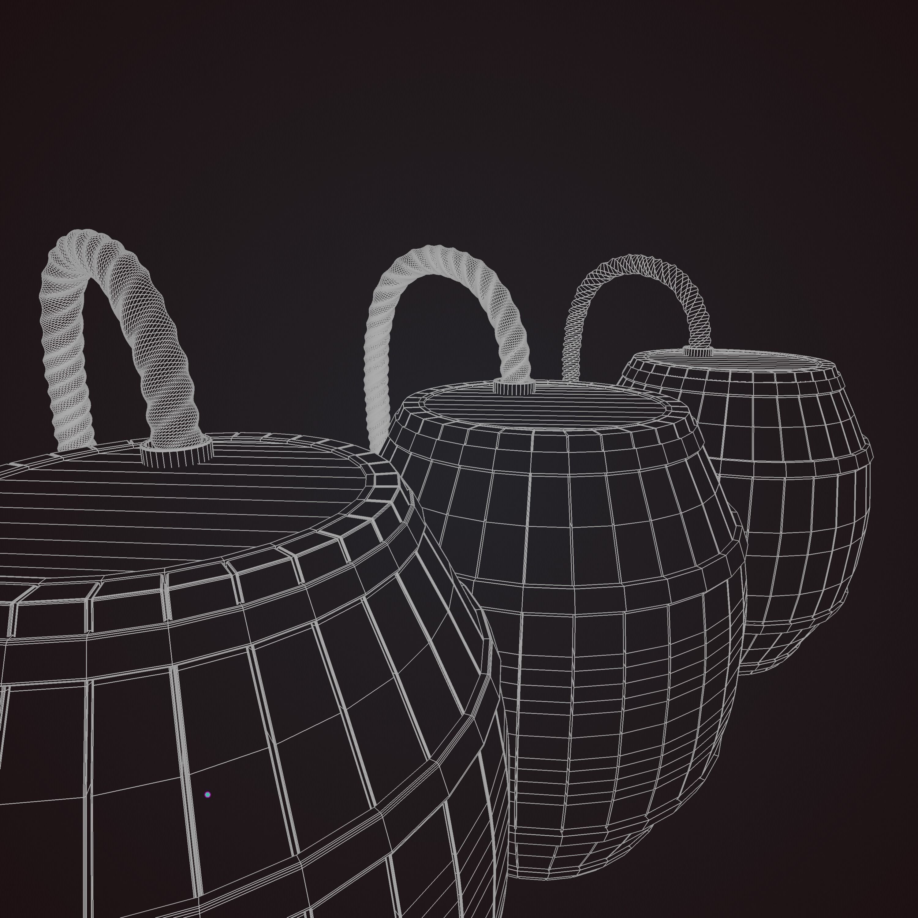 Fantasy and Realistic Grenades Low-poly 3D model_5