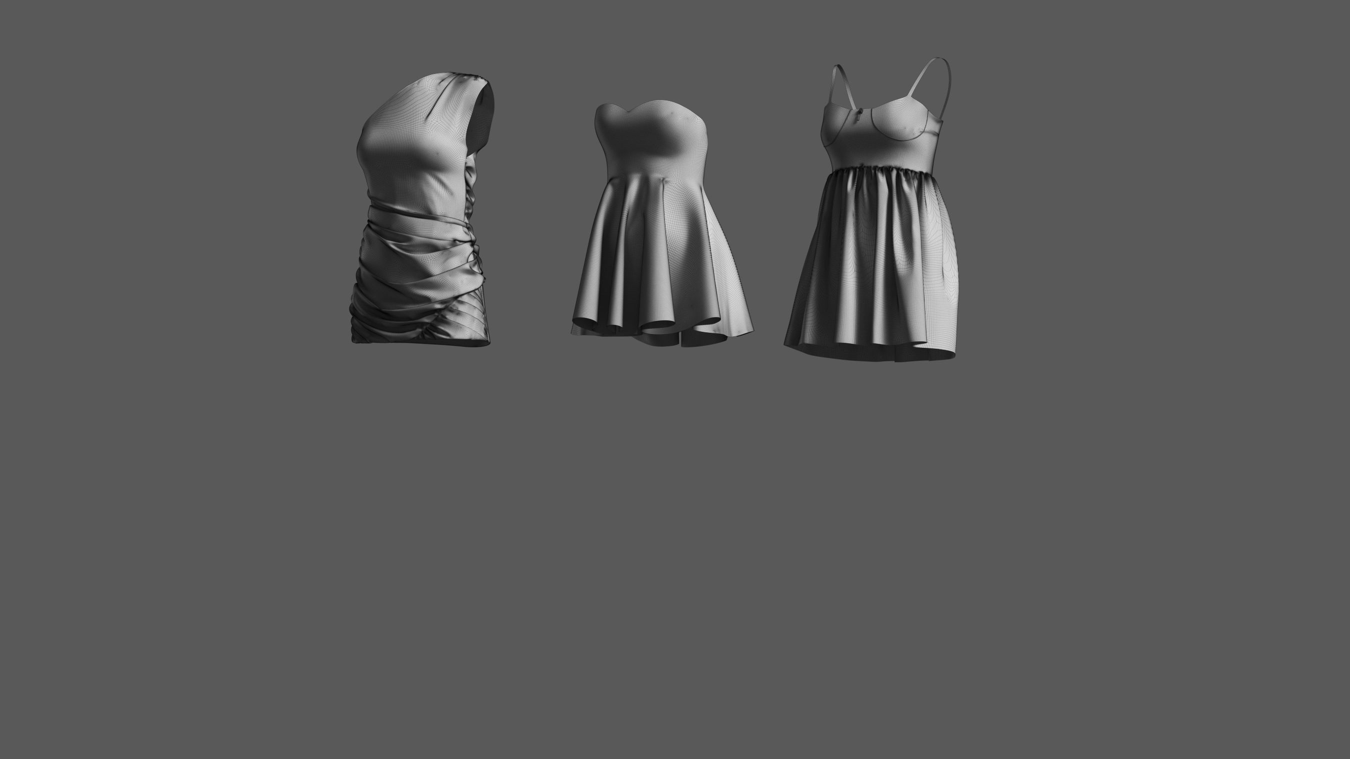 Basemesh Dress Collection v1 3D model_16