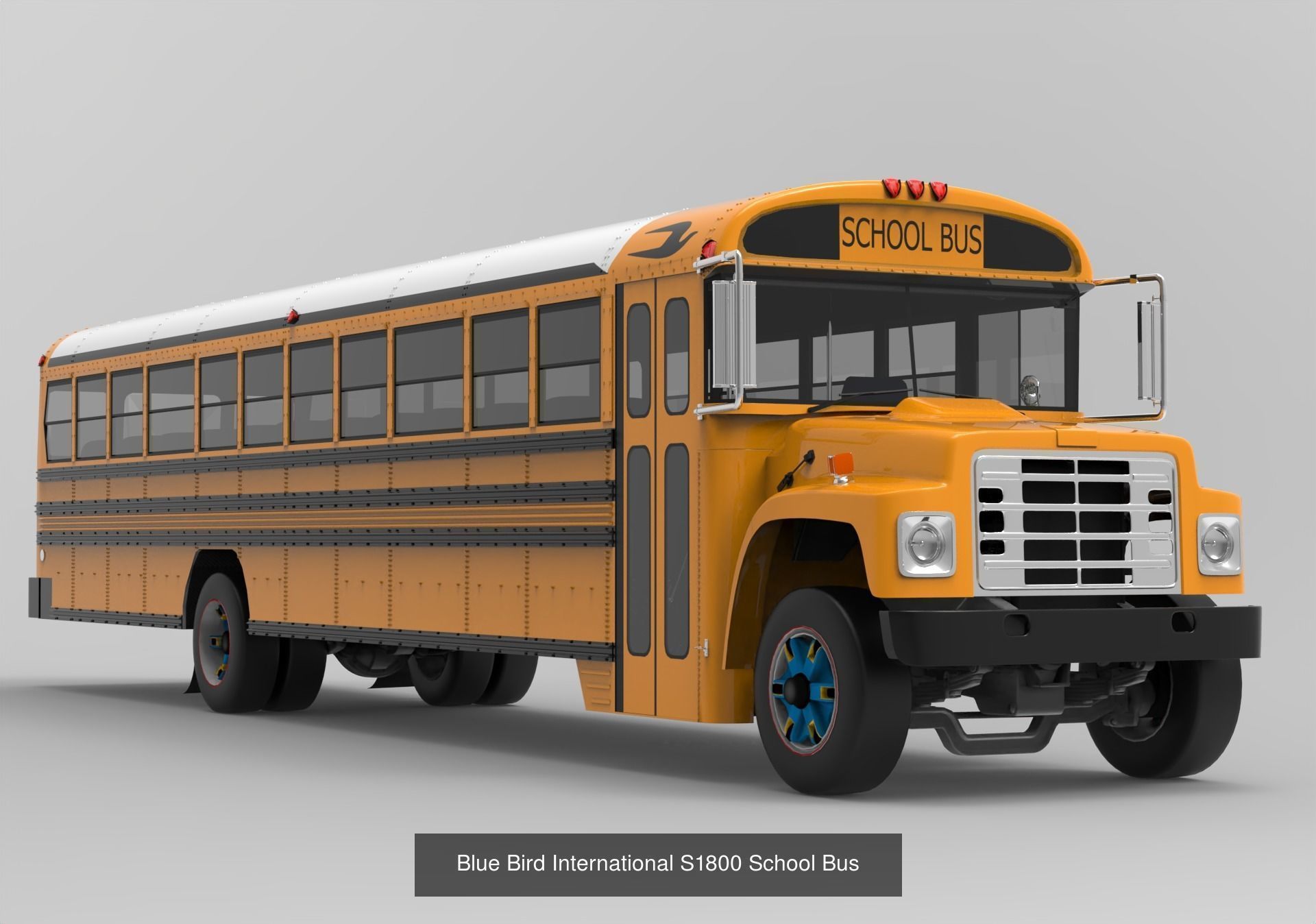 School Bus Pack  3D Model Collection_3