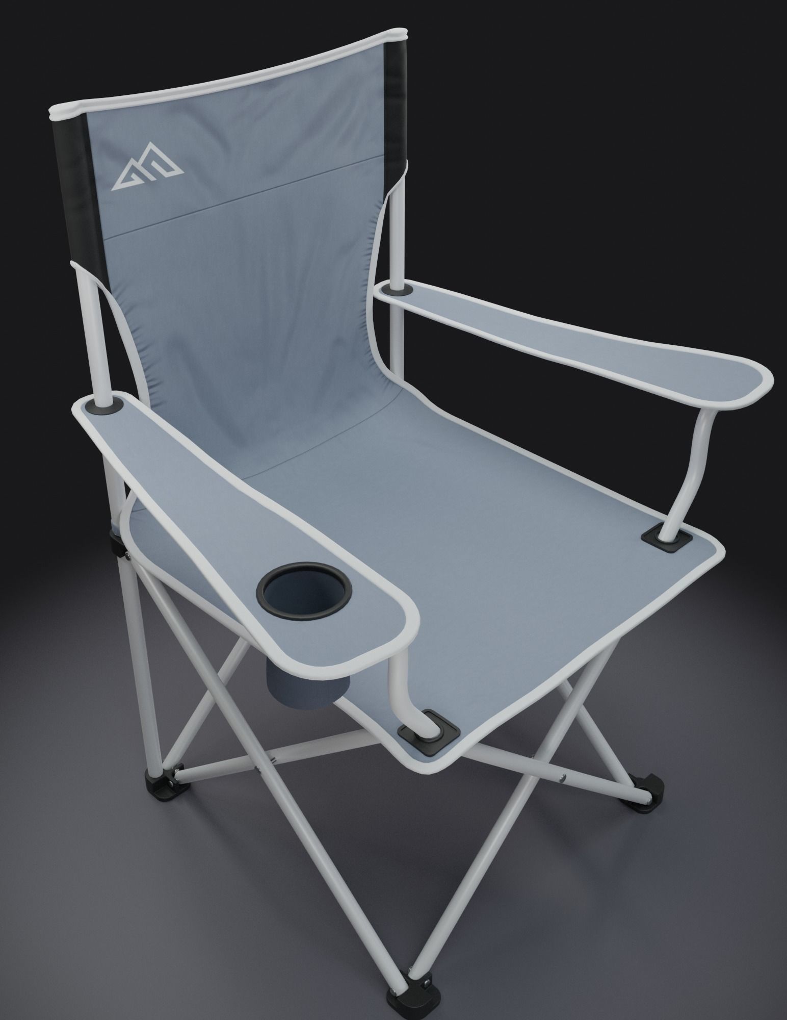 Camping Chair Low-poly 3D model_2