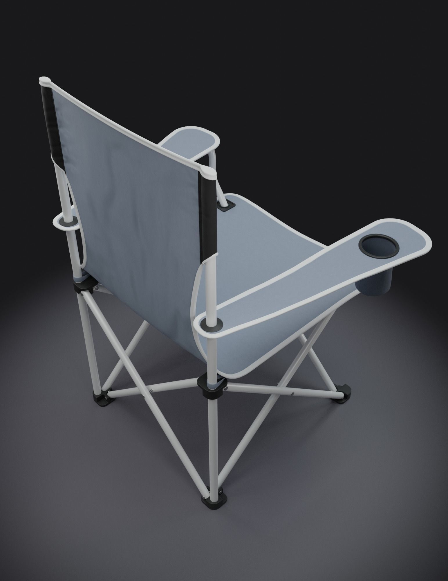 Camping Chair Low-poly 3D model_1