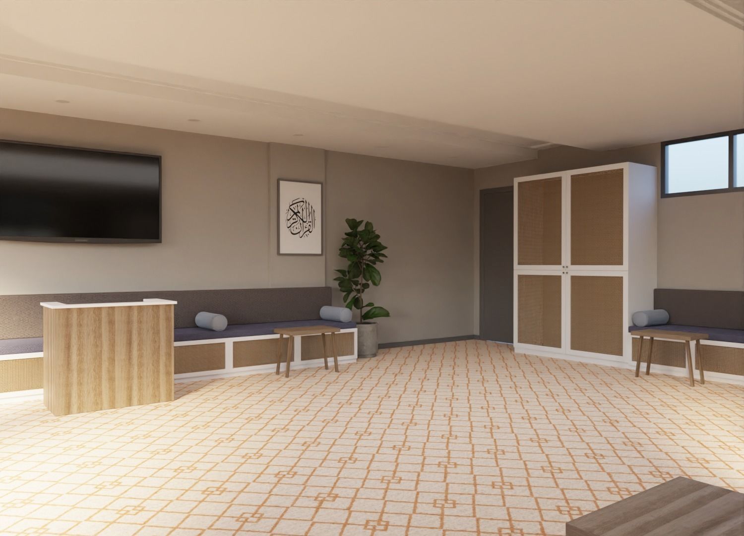 Traditional Hall 3D model_3