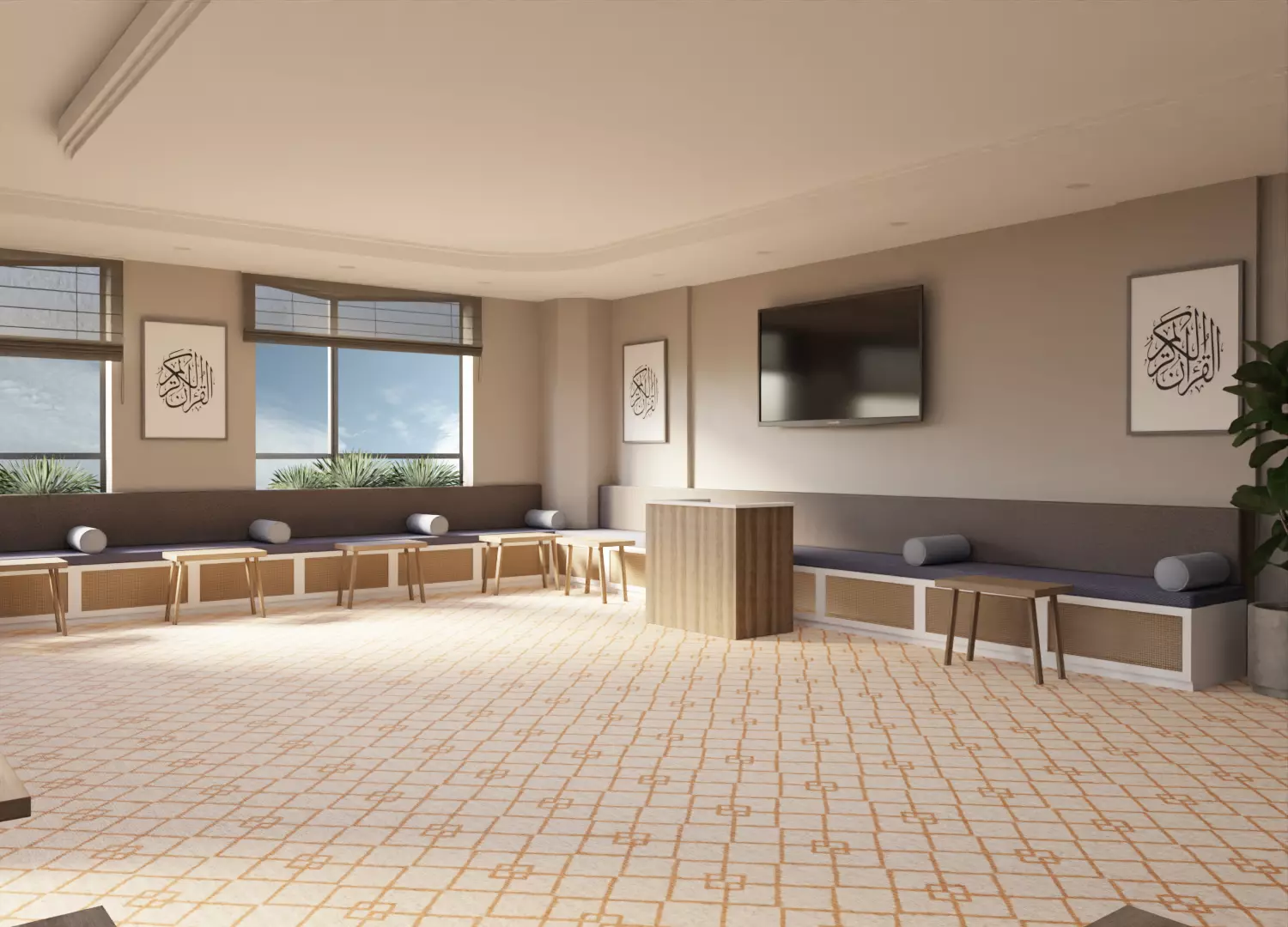 Traditional Hall 3D model_0