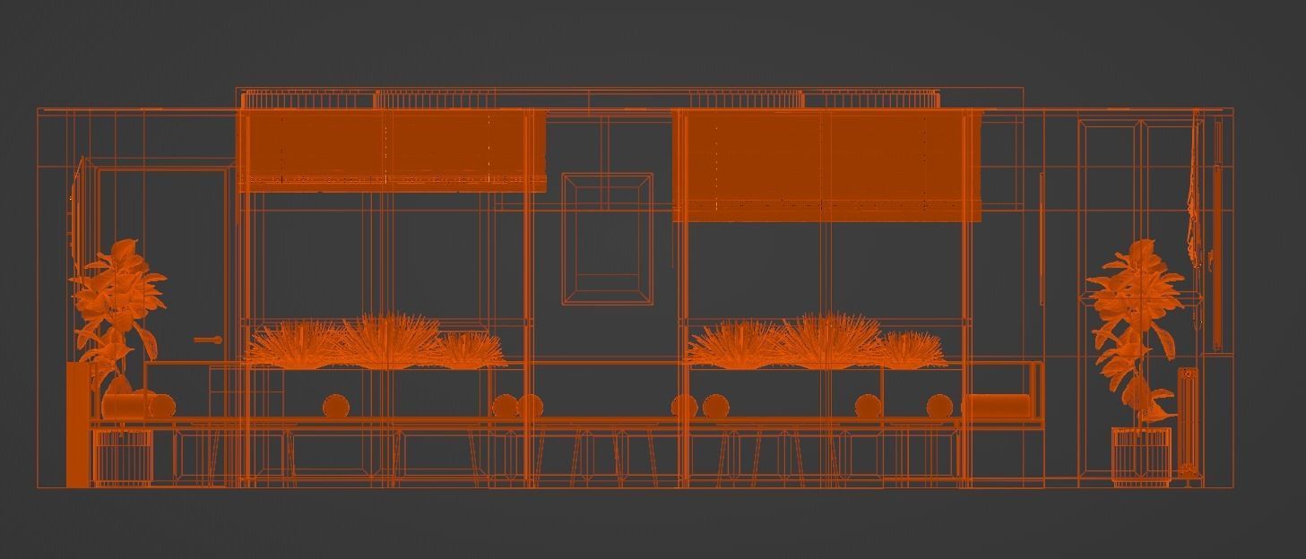 Traditional Hall 3D model_9