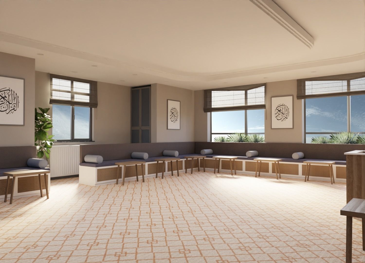 Traditional Hall 3D model_1