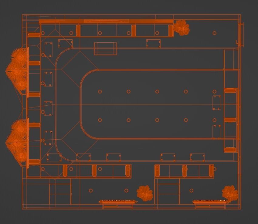 Traditional Hall 3D model_7
