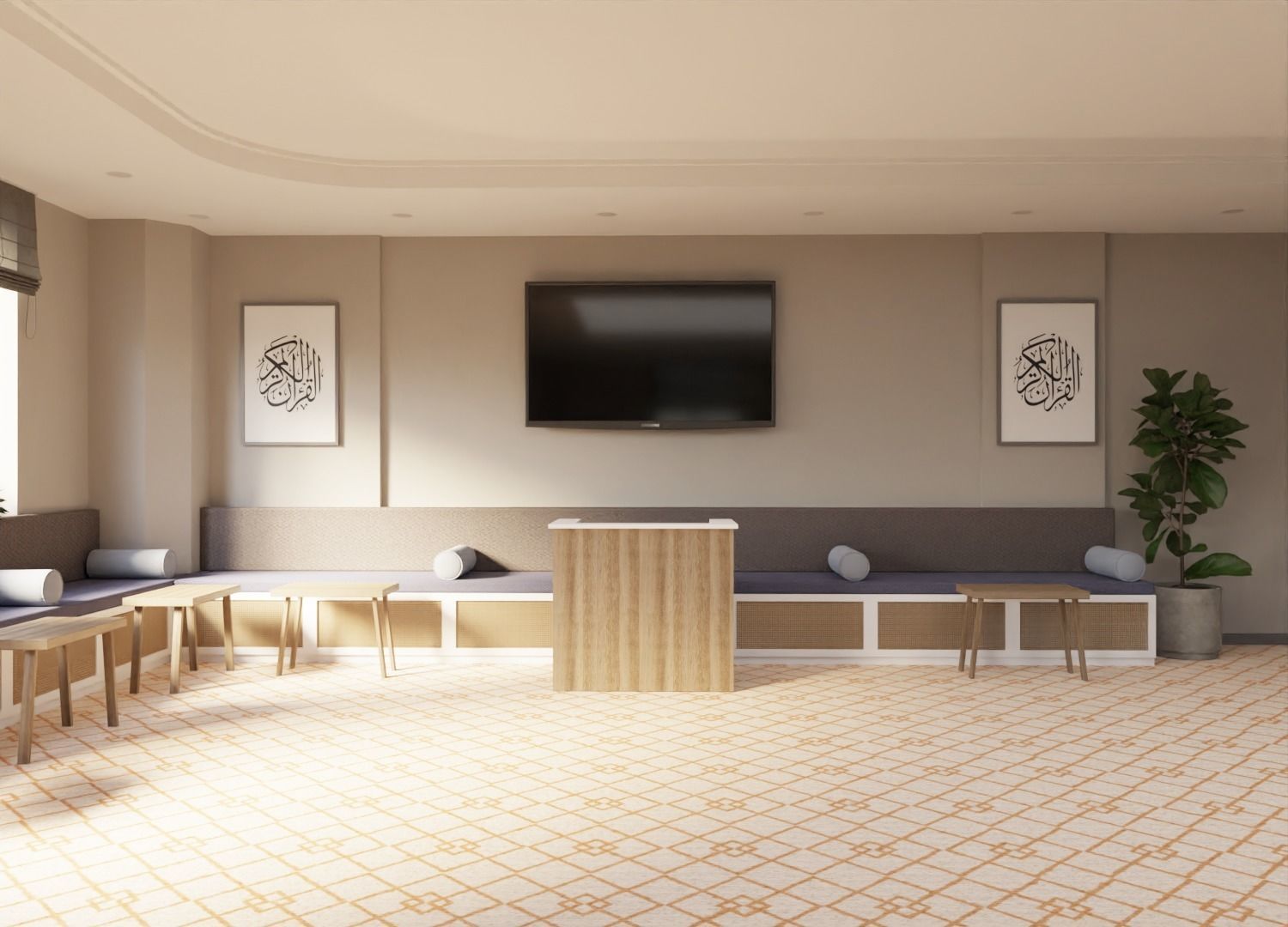 Traditional Hall 3D model_5